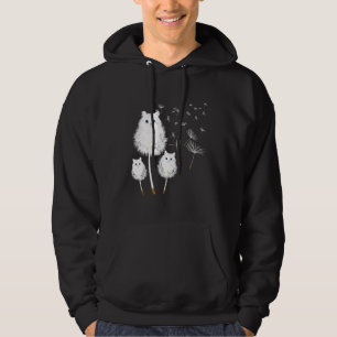 Cat Dandelion Amazing Flower Cat Design Hoodie
