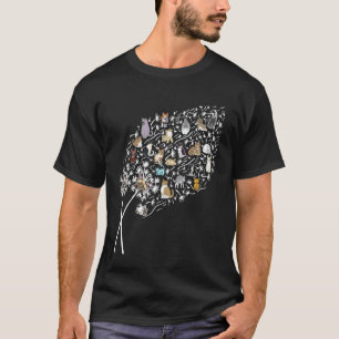 Cat Dandelion Funny Flower Colourful Pets for Wome T-Shirt