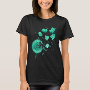 Cat Dandelion Nature Pet Animal Kitten Flower Love T-Shirt