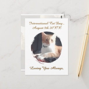 Cat Day Photo, Text, Replaceable Greeting Card