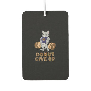 Cat Deadlift Powerlifting Doughnut Gym Air Freshener