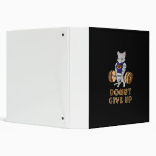 Cat Deadlift Powerlifting Doughnut Gym Binder