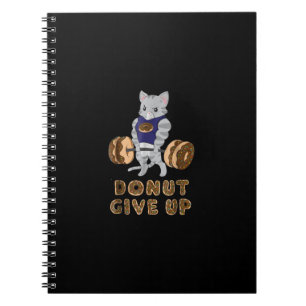 Cat Deadlift Powerlifting Doughnut Gym Notebook