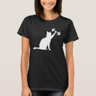 Cat deadlift weightlifting cat powerlifting kitty  T-Shirt