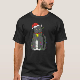 cat decorated as a christmas tree super funny sant T-Shirt
