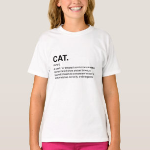 Cat Definition Noun Funny Cat Lover T-Shirt