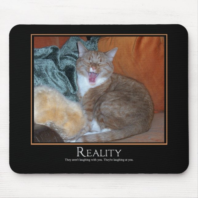 Cat Demotivator Mouse Pad (Front)