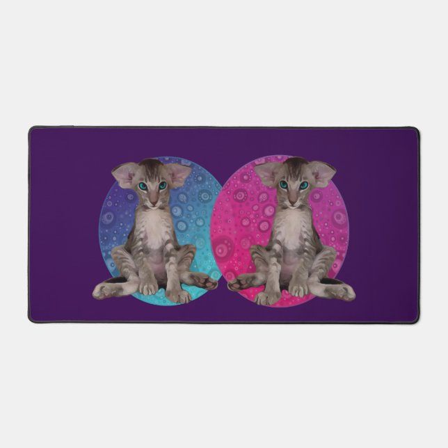 Cat Design Desk Mat (Front)