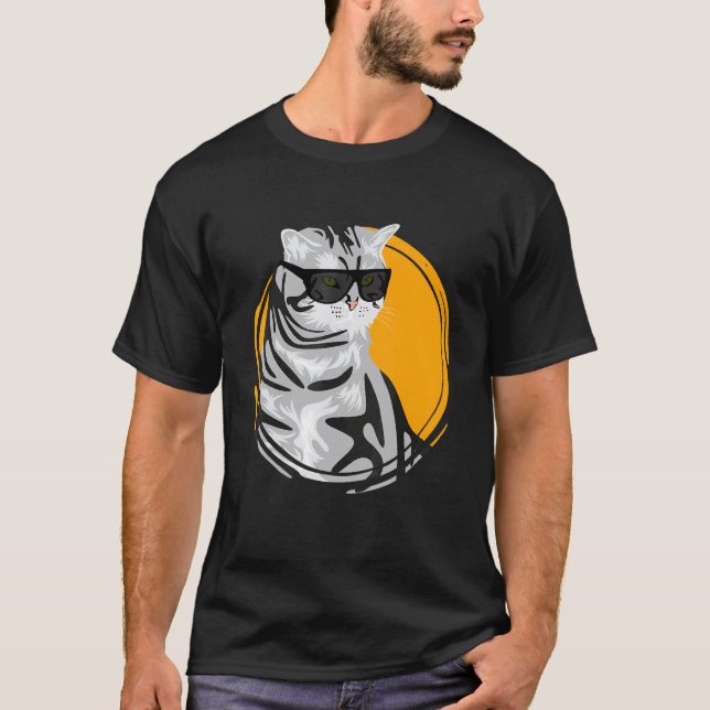 Cat Design For A Good Mood T-Shirt (Front)
