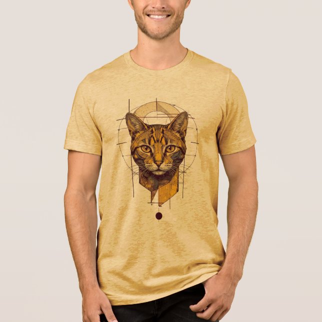 Cat Design Tri-Blend Shirt (Front)