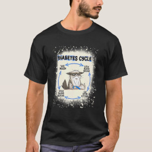 Cat Diabetes Cycle Diabetes Awareness Bleached T-Shirt