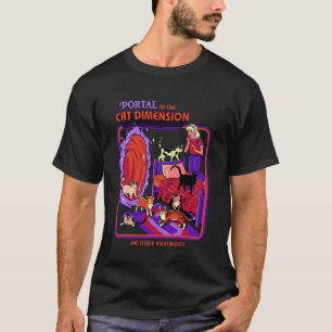Cat Dimension Sci Fi Retro Vintage Funny Adult Hum T-Shirt