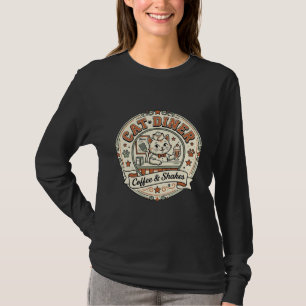 Cat Diner Cat Diner Retro Restaurant Cat Vintage V T-Shirt