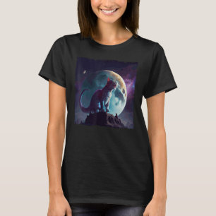 Cat Dinosaur Moon T-Shirt