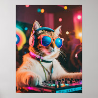 Cat DJ Party Vibes, Cat Lover Gift