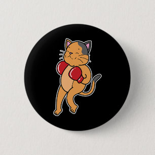 Cat Does Boxing 2 Inch Round Button