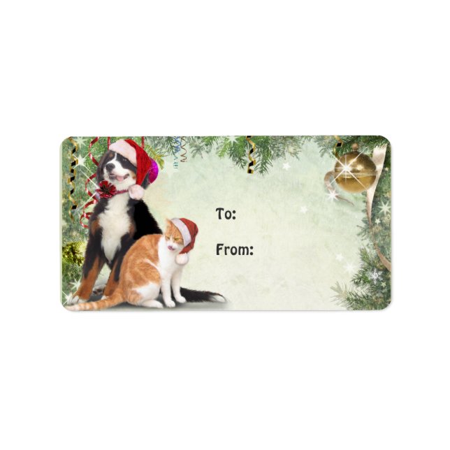 Cat & Dog Gift Tag (Front)