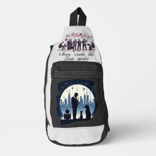 Cat, dog, Jazz Sling Bag