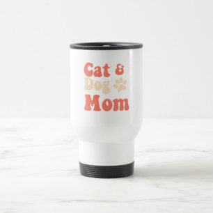 Cat dog mom travel mug
