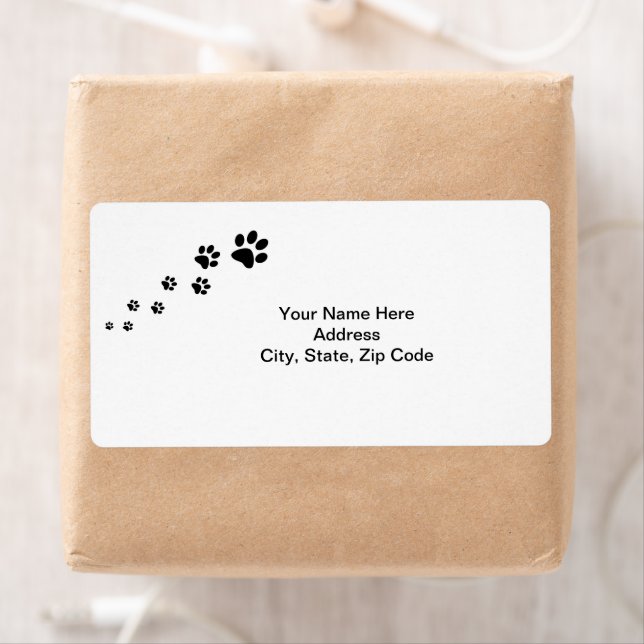 Cat Dog Paw Prints  Labels (Insitu)