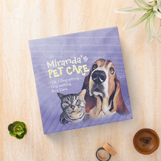 Cat & Dog Pet Care Grooming Sitting Shop Binder (In Situ)