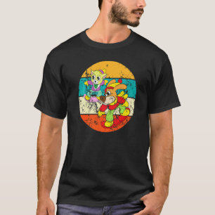 Cat Dog Snowboard Snowboarding Vintage T-Shirt