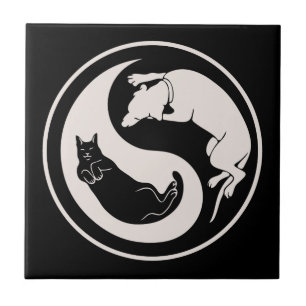 Cat-Dog Yin-Yang Tile