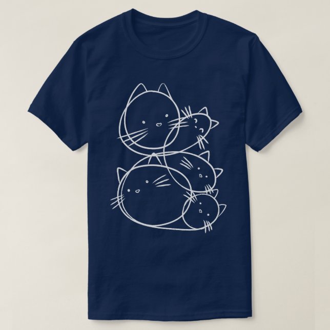Cat Doodles Lines by Tobe Fonseca T-Shirt (Design Front)