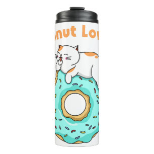 Cat Doughnut Lover Thermal Tumbler