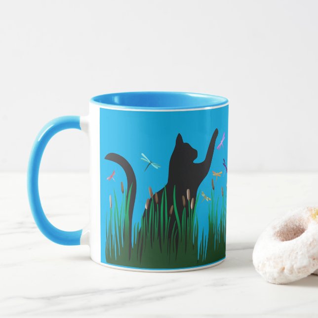 Cat & Dragons Mug (With Donut)