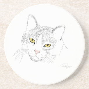 Cat Drawing Coaster