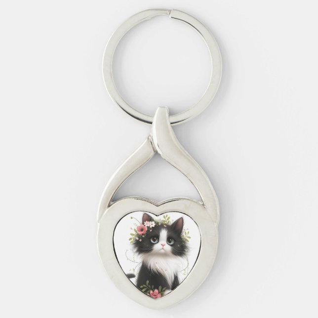 Cat drawing keychain (Front)