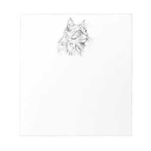 Cat drawing notepad