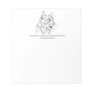 Cat drawing notepad