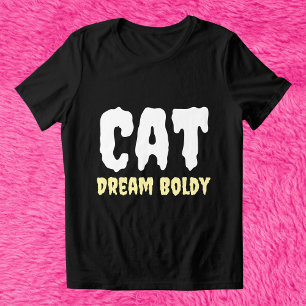 Cat Dream Boldly Funny Retro Personalized Black Tri-Blend Shirt
