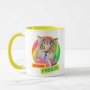 Cat Drinking Slushie Mug