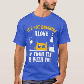 Cat Drinking With My Cat Cat Premium retro T-Shirt