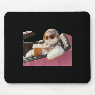 Cat Driving Meme Rage Is Consuming Me Silly Humour Mouse Pad