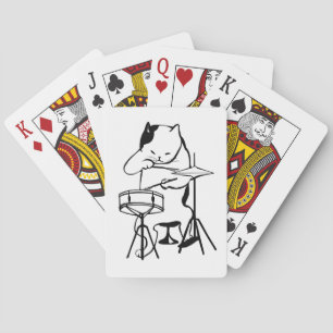 CAT DRUMMER PLAYING CARDS