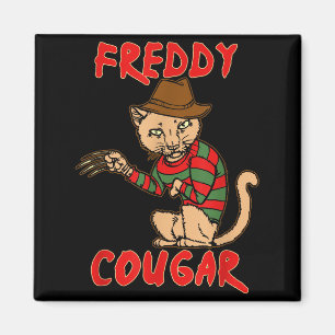 Cat _ Dy Cougar -funny Halloween For Men Women Kid Magnet