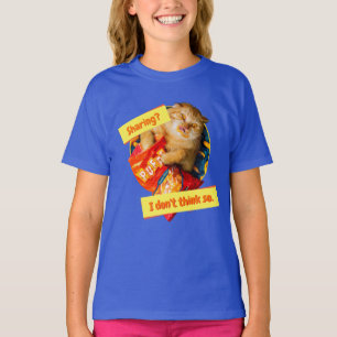 Cat Eating Cheese Puffs T-Shirt