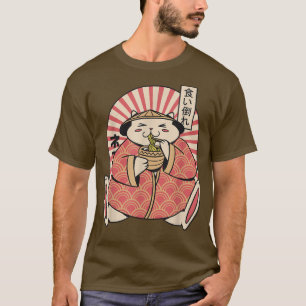 Cat Eating Ramen Noodles Tasty Japanese T-Shirt