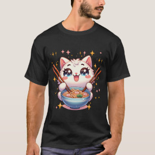 Cat Eating Ramen T-Shirt