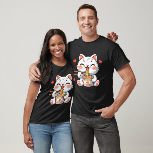 Cat Eating Ramen T-Shirt