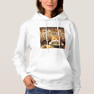 Cat Eating Ramen v1 Hoodie
