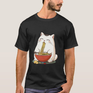 Cat Eating Ramen, Who Needs Chopsticks, NomNom T-Shirt