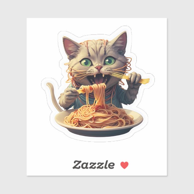 Cat Eating Spaghetti (Sheet)