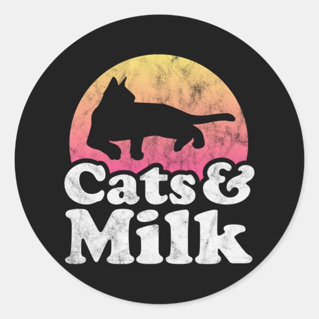 Cat Eating Spaghetti  45 Classic Round Sticker (Front)