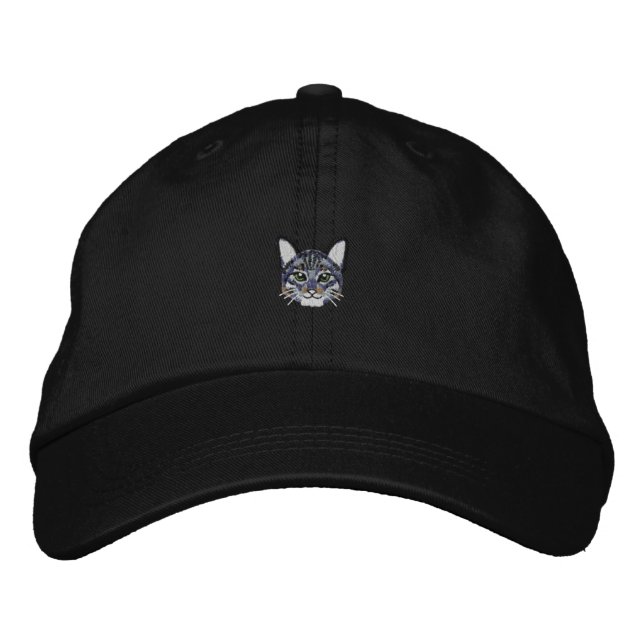 cat embroidered hat (Front)