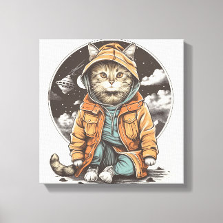 Cat Encounter Canvas Print